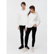 Толстовка унисекс оверсайз на молнии Zippy Terry, белая