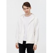 Толстовка унисекс оверсайз на молнии Zippy Terry, белая