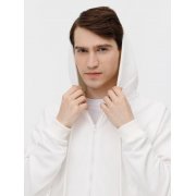 Толстовка унисекс оверсайз на молнии Zippy Terry, белая