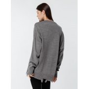 Джемпер оверсайз унисекс Grunge, серый