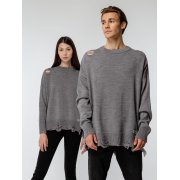 Джемпер оверсайз унисекс Grunge, серый