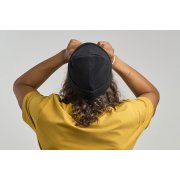 Шапка вязаная двойная Wind-S с патчем Темно-синий