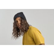 Шапка вязаная двойная Wind-S с патчем Черный