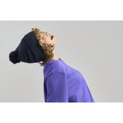 Шапка вязаная двойная Wind-S с помпоном Оливковый