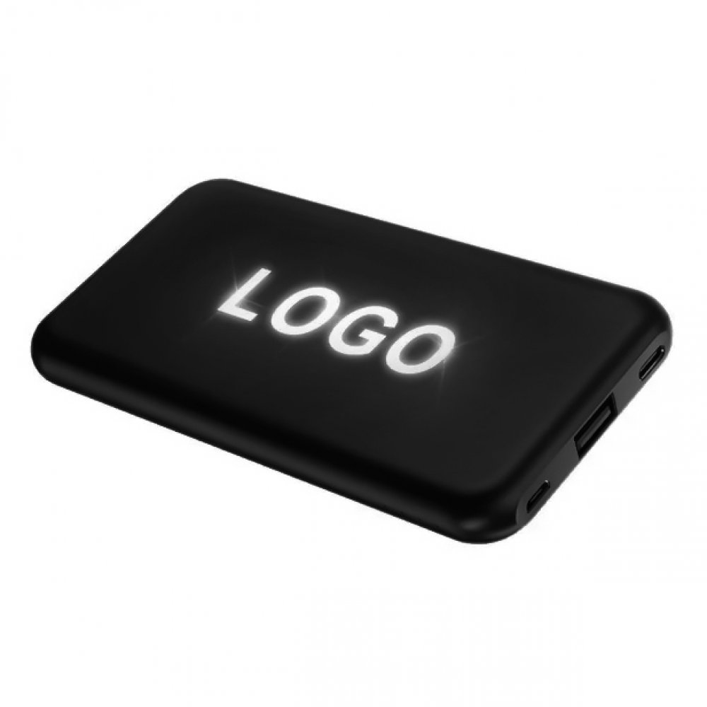 Внешний аккумулятор Kugo, 10000 mAh с подсветкой гравировки, черный арт. 2046.02 Внешний аккумулятор Kugo, 10000 mAh с подсветкой гравировки, черный арт. 2046.02