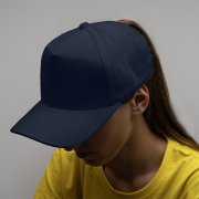 Бейсболка Boston, 5 клиньев, металлическая застежка Темно-синий