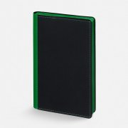 Ежедневник Nice Twice, недатированный, черный с ярко-зеленым