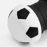 Складная бутылка для воды Football Flex, белая с черным арт. 17492.63