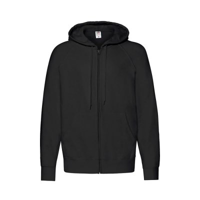 Толстовка без начеса LIGHTWEIGHT HOODED SWEAT JACKET 240 Черный