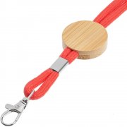 Шнурок для бейджа Tube Wood, красный арт. 20382.50 Шнурок для бейджа Tube Wood, красный арт. 20382.50