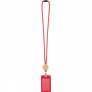 Шнурок для бейджа Tube Wood, красный арт. 20382.50 Шнурок для бейджа Tube Wood, красный арт. 20382.50
