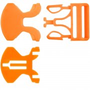 Застежка-пряжка односторонняя Triden, оранжевый неон