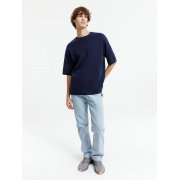 Джемпер с коротким рукавом Siluetti Volumica, темно-синий