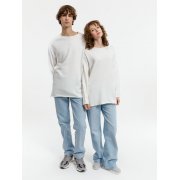 Лонгслив унисекс Siluetti Fuori, молочно-белый