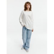 Лонгслив унисекс Siluetti Fuori, молочно-белый