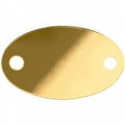 Шильдик металлический Alfa Oval, золотистый глянцевый арт. 13843.01