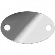 Шильдик металлический Alfa Oval, серебристый глянцевый арт. 13843.02