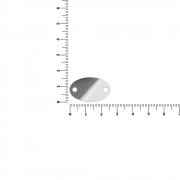 Шильдик металлический Alfa Oval, серебристый глянцевый арт. 13843.02