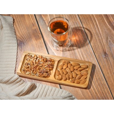 Менажница из акации с двумя секциями «Almond»