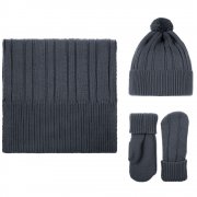 Шапка Knit Beat, серая (графит)