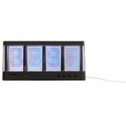 Часы с LED-подсветкой и беспроводной зарядкой «Cyber», 10 Вт