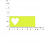 Лейбл из ПВХ с вырезом «Сердце», желтый неон арт. 17595.89 Лейбл из ПВХ с вырезом «Сердце», желтый неон арт. 17595.89