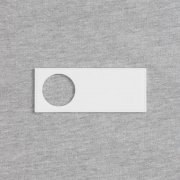 Лейбл из ПВХ с вырезом «Круг», белый