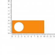 Лейбл из ПВХ с вырезом «Круг», оранжевый неон арт. 17593.22 Лейбл из ПВХ с вырезом «Круг», оранжевый неон арт. 17593.22