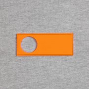 Лейбл из ПВХ с вырезом «Круг», оранжевый неон арт. 17593.22 Лейбл из ПВХ с вырезом «Круг», оранжевый неон арт. 17593.22