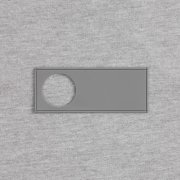 Лейбл из ПВХ с вырезом «Круг», серый