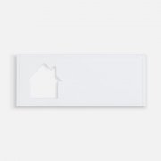 Лейбл из ПВХ с вырезом «Дом», белый