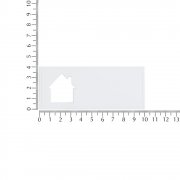 Лейбл из ПВХ с вырезом «Дом», белый