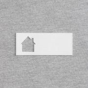 Лейбл из ПВХ с вырезом «Дом», белый
