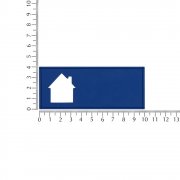 Лейбл из ПВХ с вырезом «Дом», синий