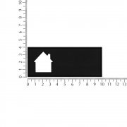 Лейбл из ПВХ с вырезом «Дом», черный