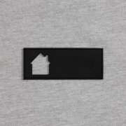 Лейбл из ПВХ с вырезом «Дом», черный