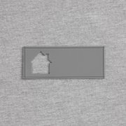 Лейбл из ПВХ с вырезом «Дом», серый