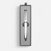 Ручка шариковая Letra Chrome в футляре, белая арт. 21075.60 Ручка шариковая Letra Chrome в футляре, белая арт. 21075.60