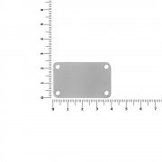 Шильдик металлический Furo, серый металлик арт. 19724.13 Шильдик металлический Furo, серый металлик арт. 19724.13