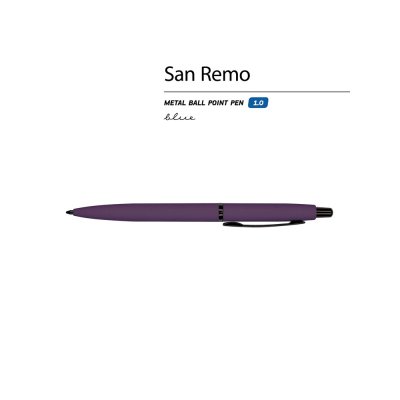 Ручка металлическая шариковая «San Remo», софт-тач