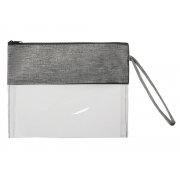 Прозрачная косметичка «Leony» из ПВХ и ткани