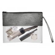 Прозрачная косметичка «Leony» из ПВХ и ткани