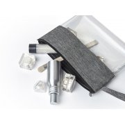 Прозрачная косметичка «Leony» из ПВХ и ткани