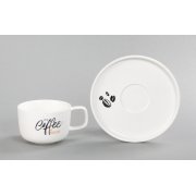 Чайная пара "Гармония" с нанесением капсула "Бисквит" белый