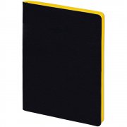 Ежедневник Doppio, недатированный, черный с желтым