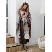 Плед Arequipa, голубой c красным