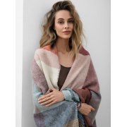 Плед Arequipa, голубой c красным