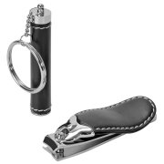 Набор дорожный "Экспресс": щипчики для ногтей и брелок-фонарик серебристый, черный