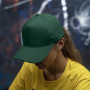 Бейсболка VALLEY, 5 клиньев, металлическая застежка Темно-зелёный