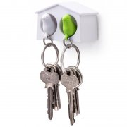 Держатель и брелок для ключей двойной Mini Duo Sparrow арт. QL10185-WH-WH-GN Держатель и брелок для ключей двойной Mini Duo Sparrow арт. QL10185-WH-WH-GN